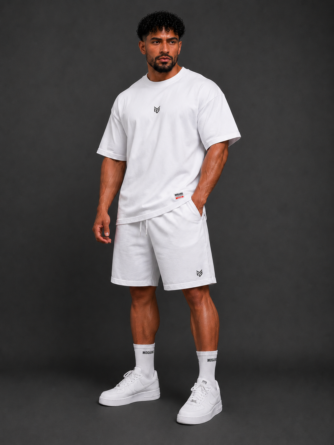 MOGAINS "Every Second Matters" Oversized Tee - White