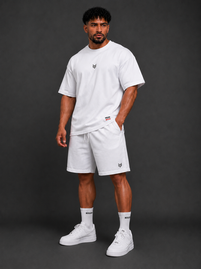 MOGAINS "Every Second Matters" Oversized Tee - White